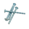 Cross Cross Cross Phil Pan Head Pasado Galvanizado Muebles de conexión Tornillo para tornillos ajustables para la puerta